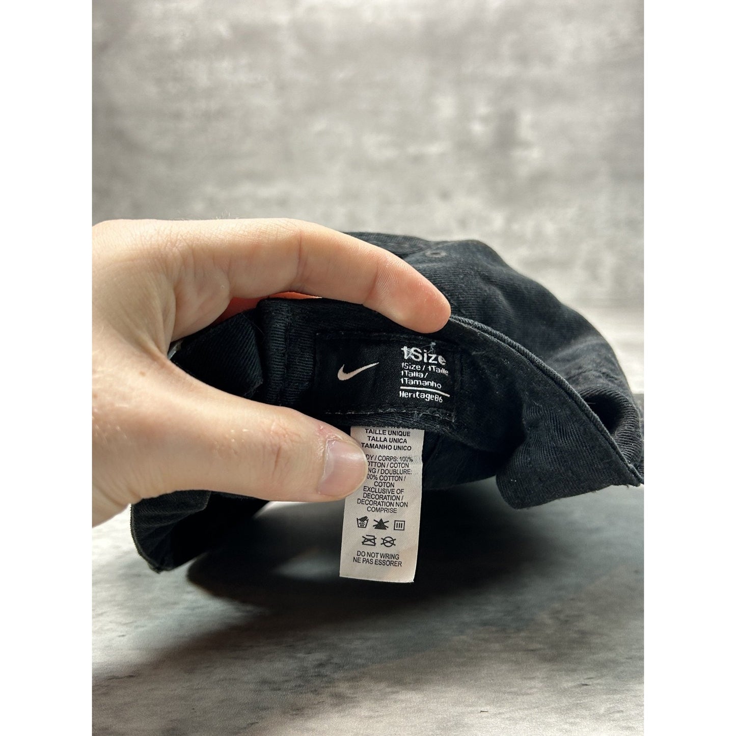 VIntage 2000s Nike Embroidered Swoosh Strapback Hat OSFA Black