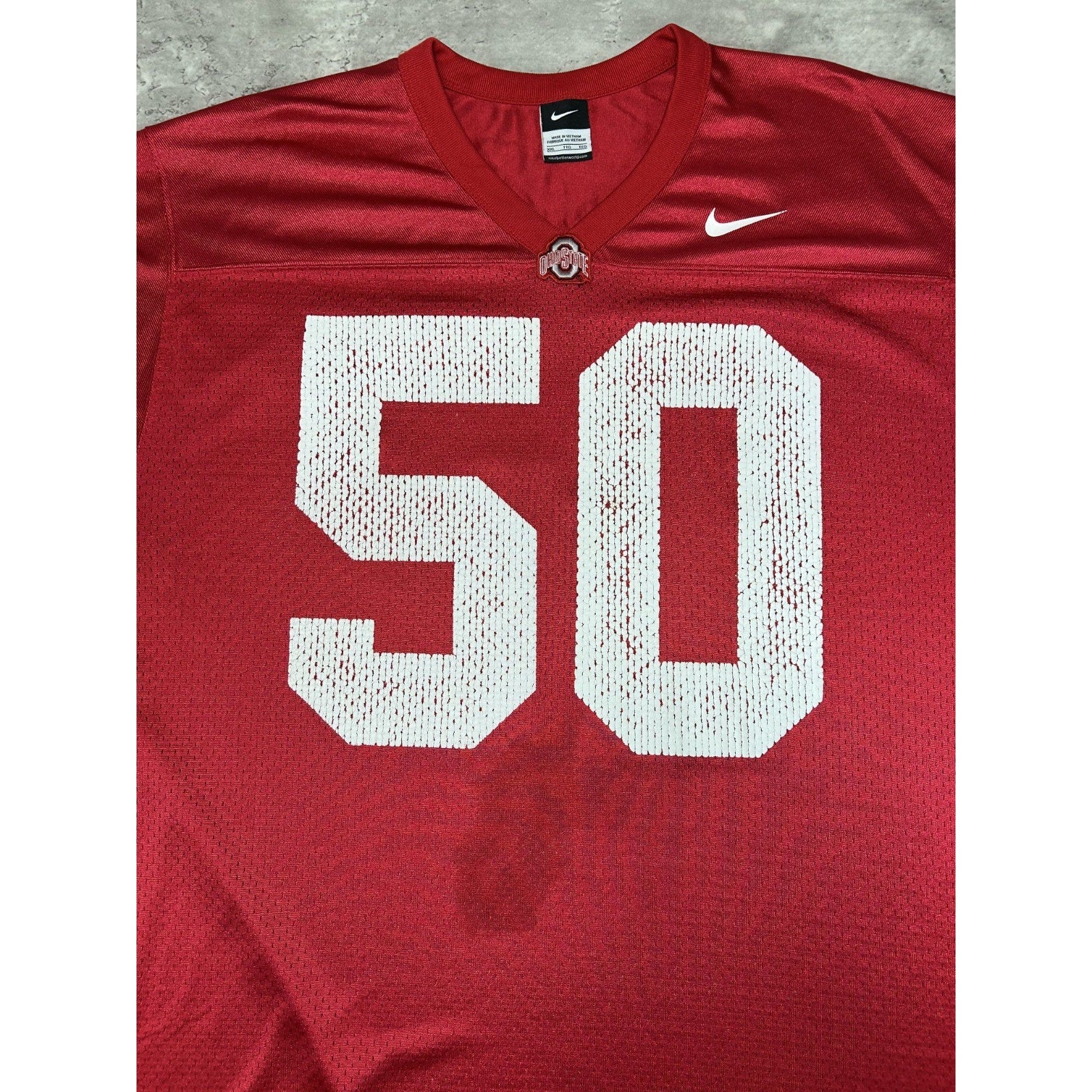 Vintage Ohio State Buckeyes NCAA T Row Dad #50 Nike Football Jersey Size XXL