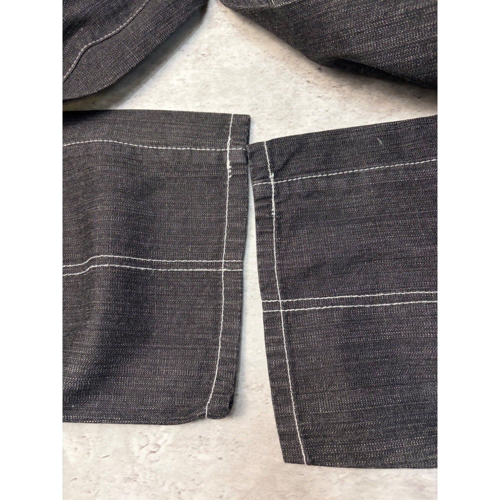 Vintage Y2K Womens Kani Embroidered Spellout Black Wash Denim Pants Size 28x29