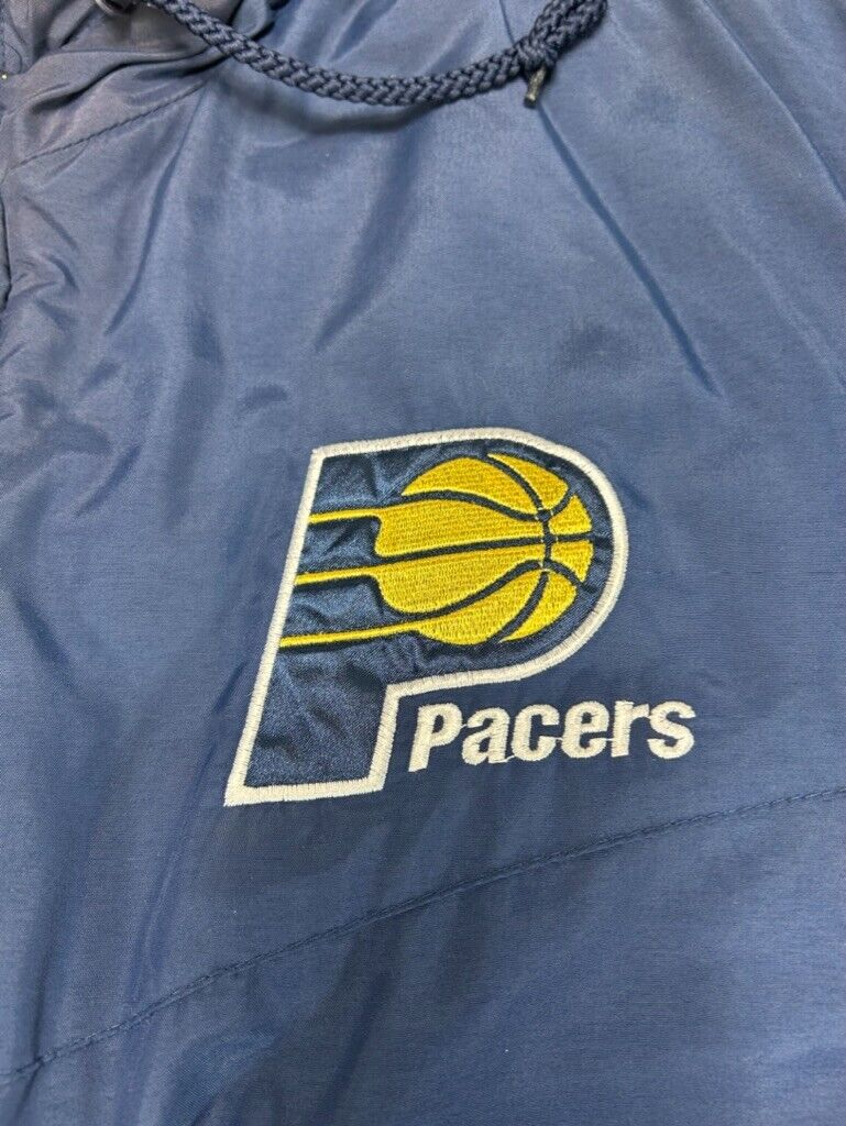 Vintage 90s Indiana Pacers NBA Embroidered Insulated Full Zip Jacket Size Large