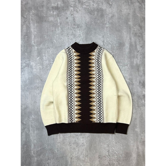 Vintage 1980s McGregor Abstract Stripe Pullover Sweater Size Large