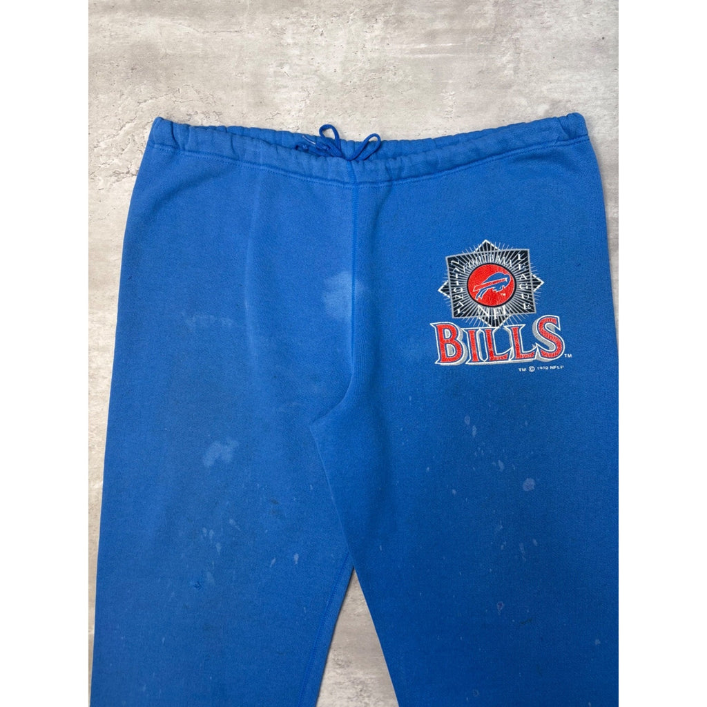 Vintage 1992 Buffalo Bills NFL Graphic Logo Sweat Pants Size Large