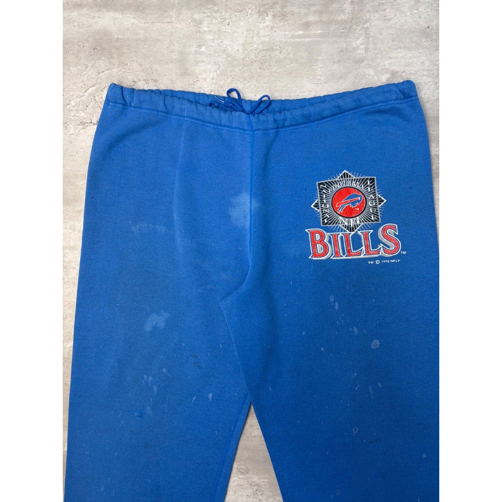 Vintage 1992 Buffalo Bills NFL Graphic Logo Sweat Pants Size Large