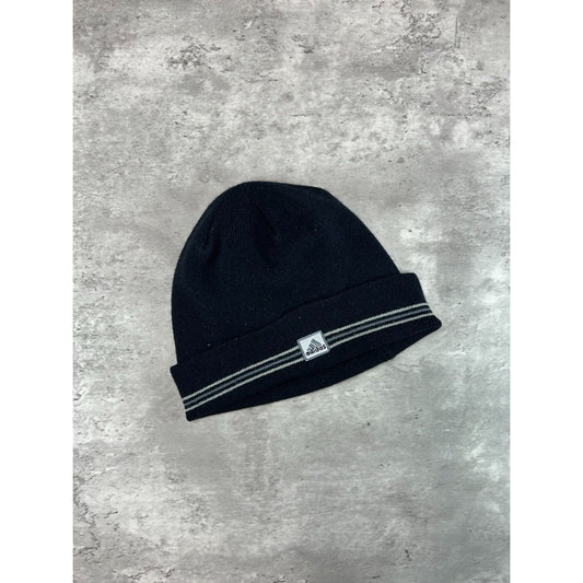Vintage 2000s Adidas Embroidered Logo Patch Beanie Hat OSFA