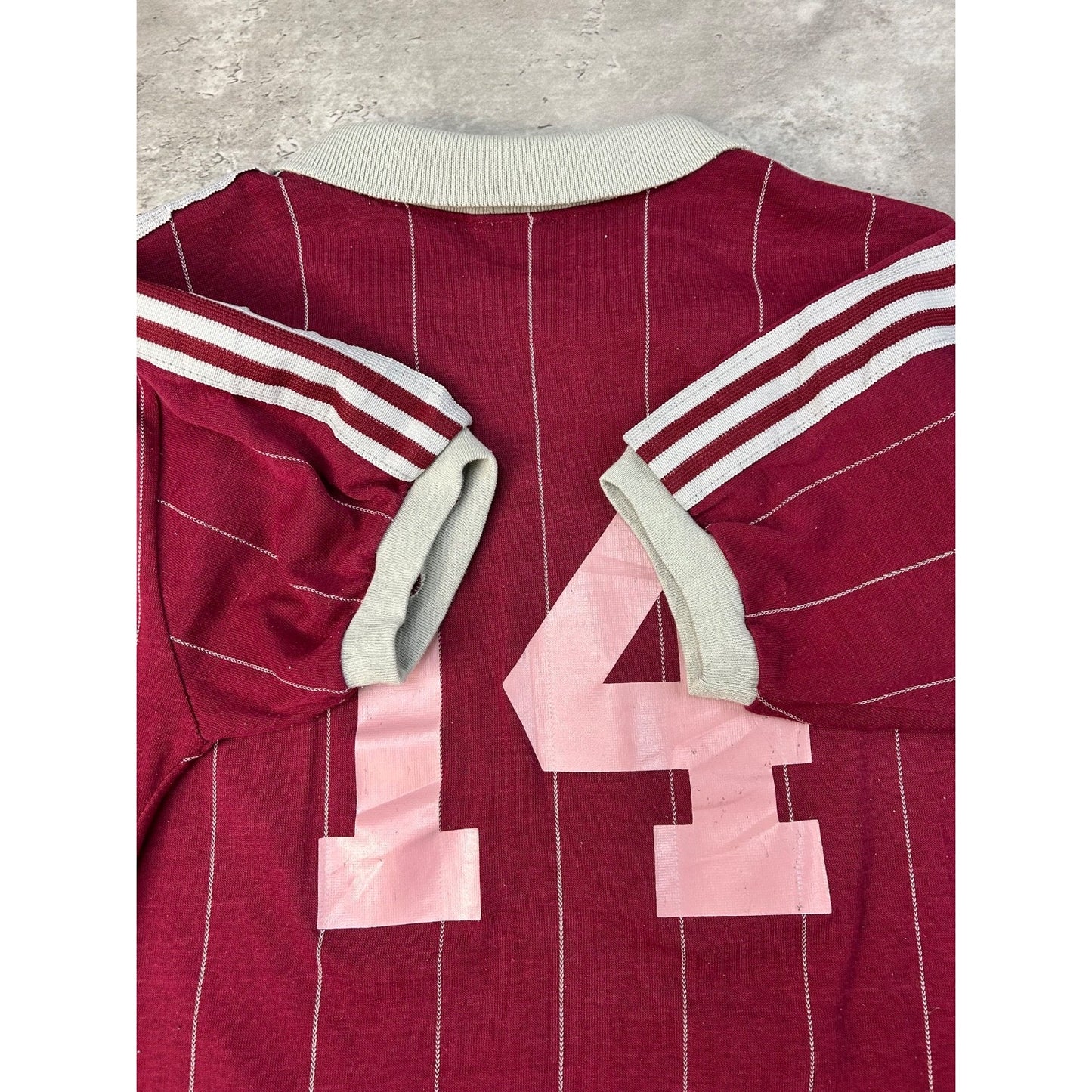 Vintage 70s/80s Adidas #14 Pinstripe Soccer Jersey YOUTH Size XL