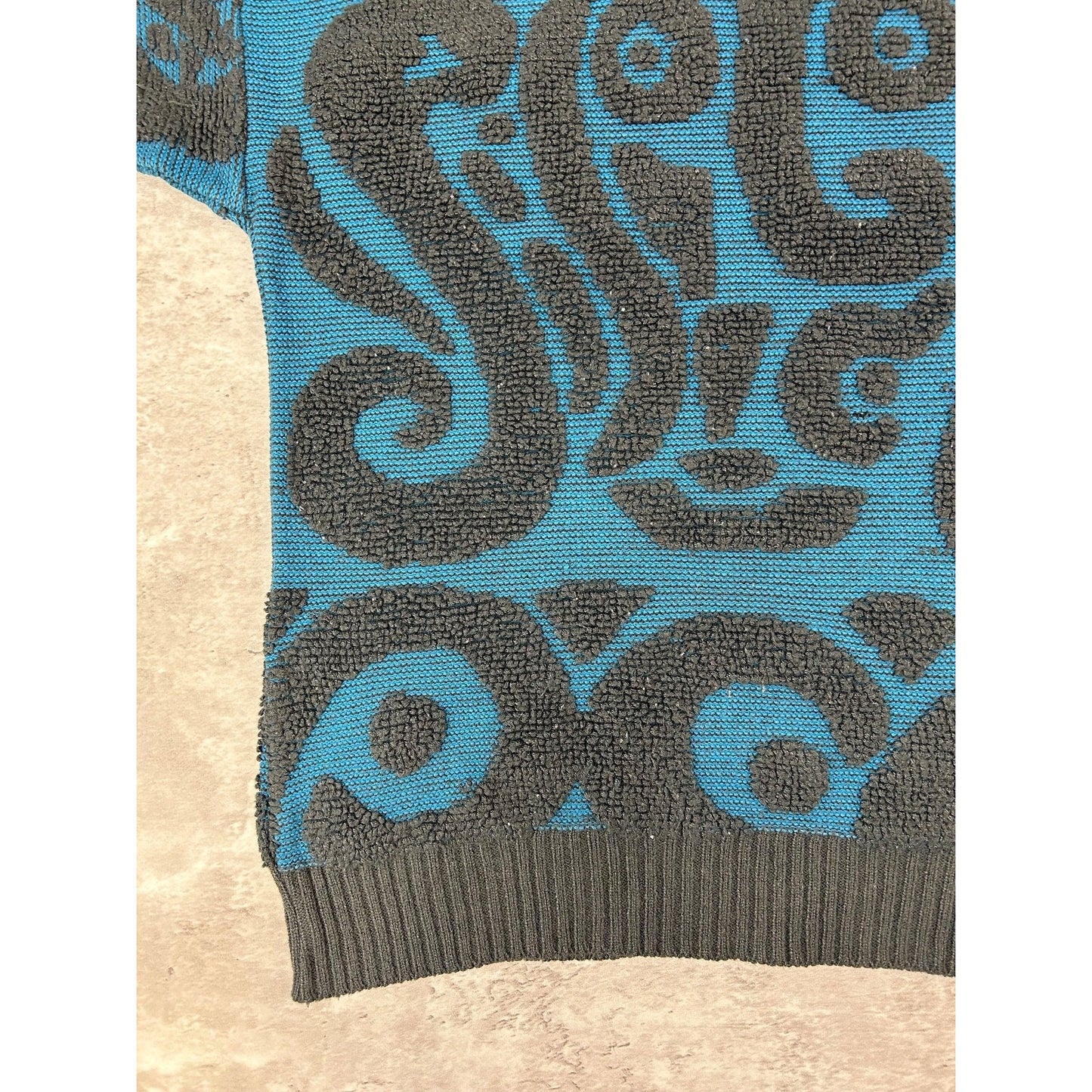 Vintage 90s Saturdays Abstract 3D Print Knit Sweater Size Large