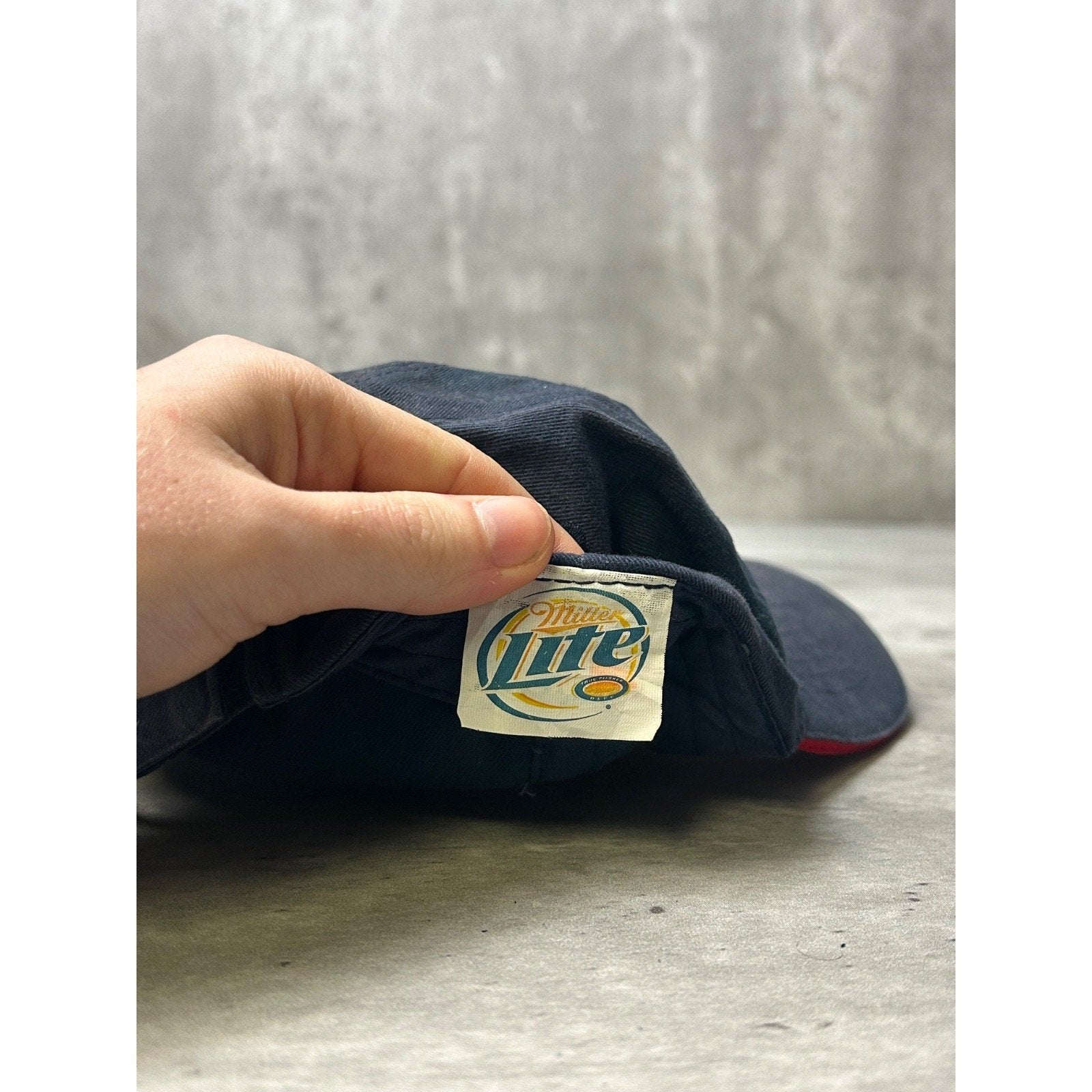 Vintage Miller Lite Embroidered Logo Beer Promo Strapback Hat OSFA