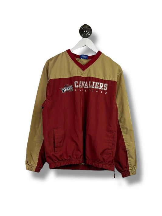 Cleveland Cavaliers NBA Embroidered Spell Out Nylon Pull Over Jacket Size Small