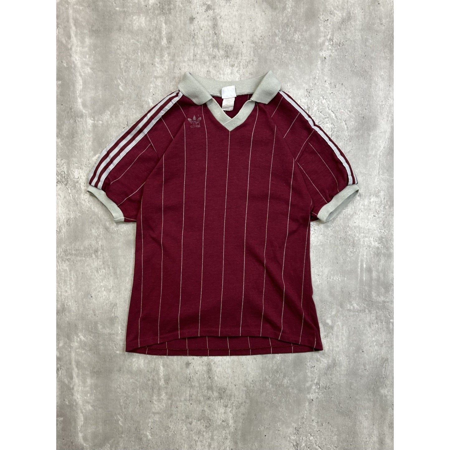 Vintage 70s/80s Adidas #14 Pinstripe Soccer Jersey YOUTH Size XL