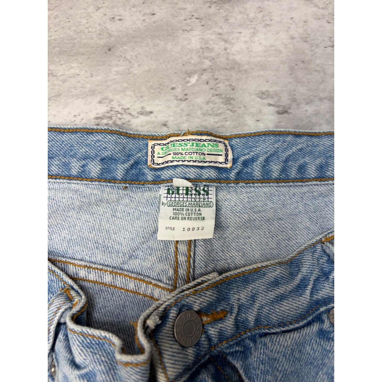 Vintage 90s Guess Jeans Light Wash Denim Pants Size 36