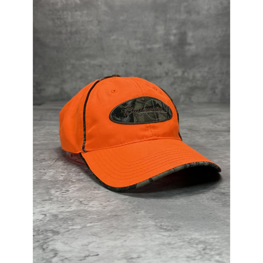 Vintage Budweiser Outdoors Tree Camo Hunting Beer Promo Strapback Hat OSFA