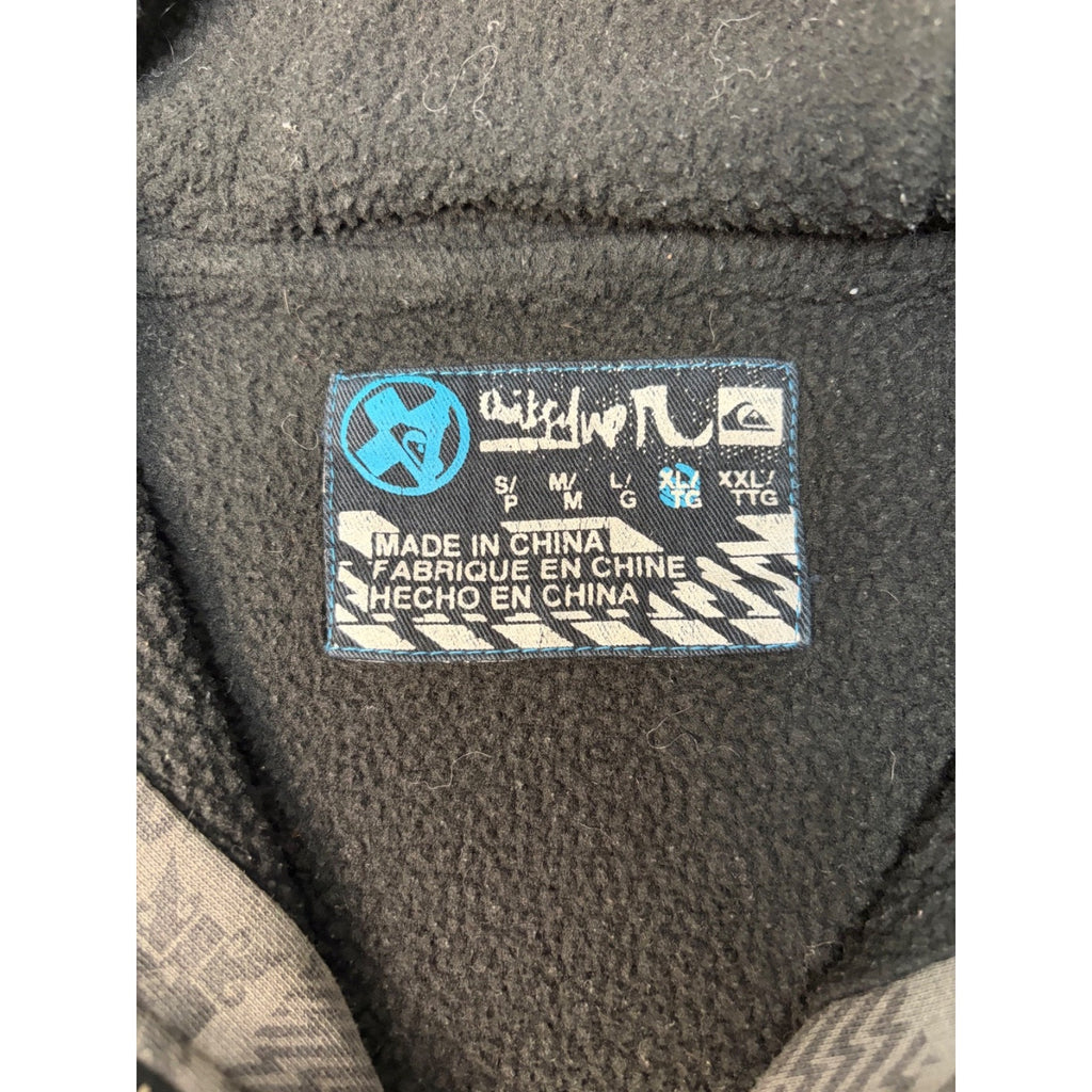 Vintage Y2K Quiksilver All Over Print Full Zip Hooded Sweatshirt Size XL