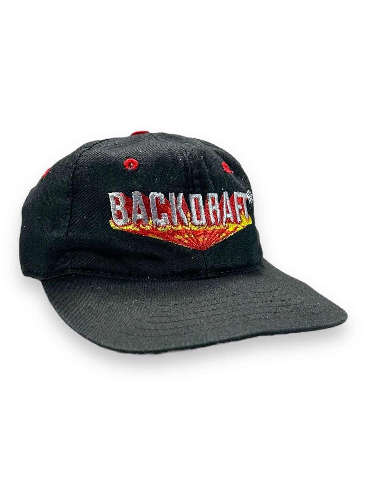 Vintage 90s Backdraft Movie Promo Embroidered Spellout Snapback Hat OSFA