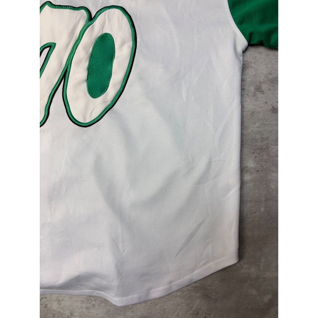 Vintage Boston Celtics #70 Embroidered Script Spellout Baseball Jersey Size XL