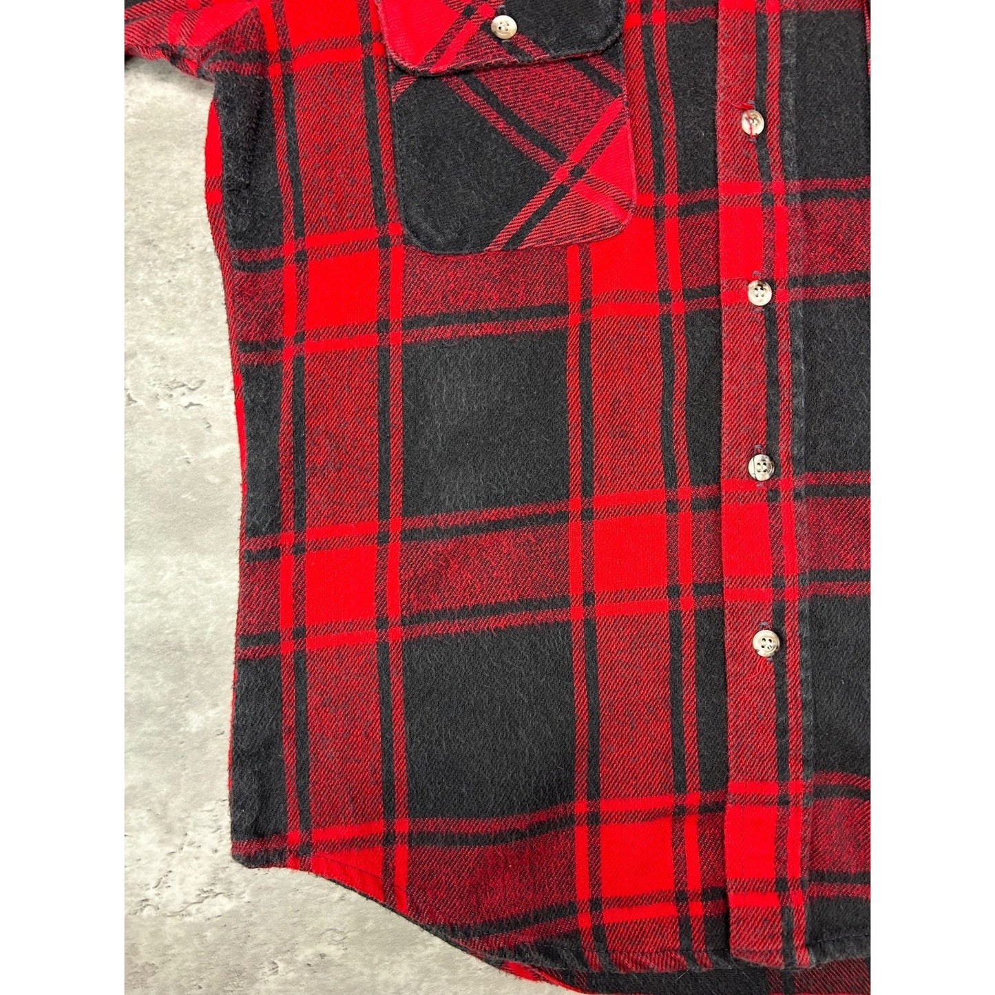 Vintage 90s Redhead Plaid Long Sleeve Double Pocket Button Up Shirt Size Large