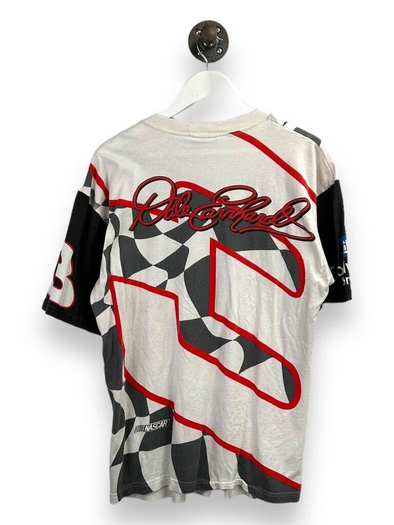 Vtg 90s Dale Earnhardt #3 The Intimidator Nascar AOP Graphic T-Shirt Sz Large