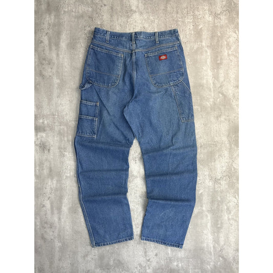 Vintage Dickies Dark Wash Denim Workwear Carpenter Pants Size 38