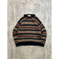 Vintage Eddie Bauer Abstract Striped Pullover Knit Sweater Size XL
