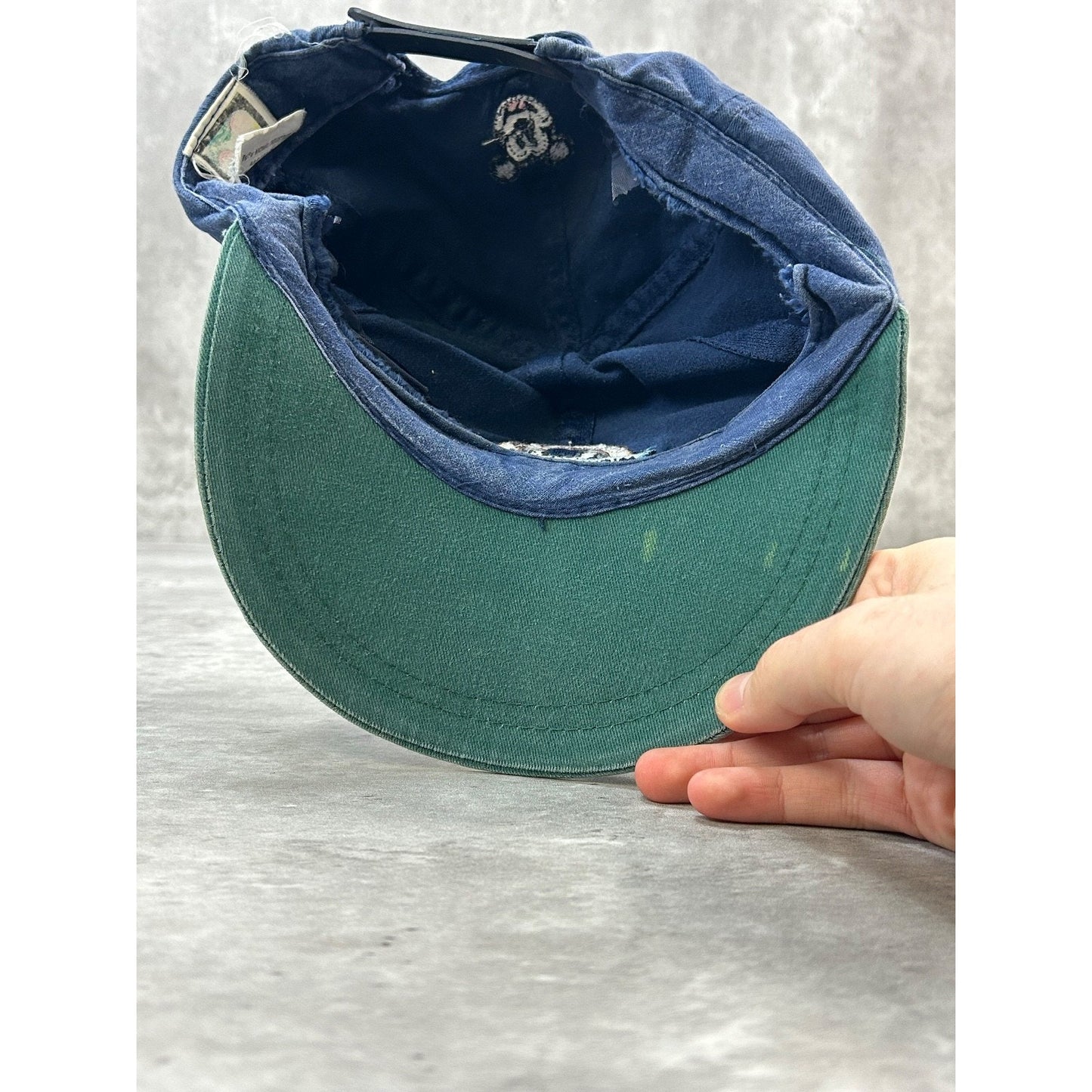 Vintage 90s Disney Mickey Mouse Genuine Authentic Spellout Snapback Hat OSFA