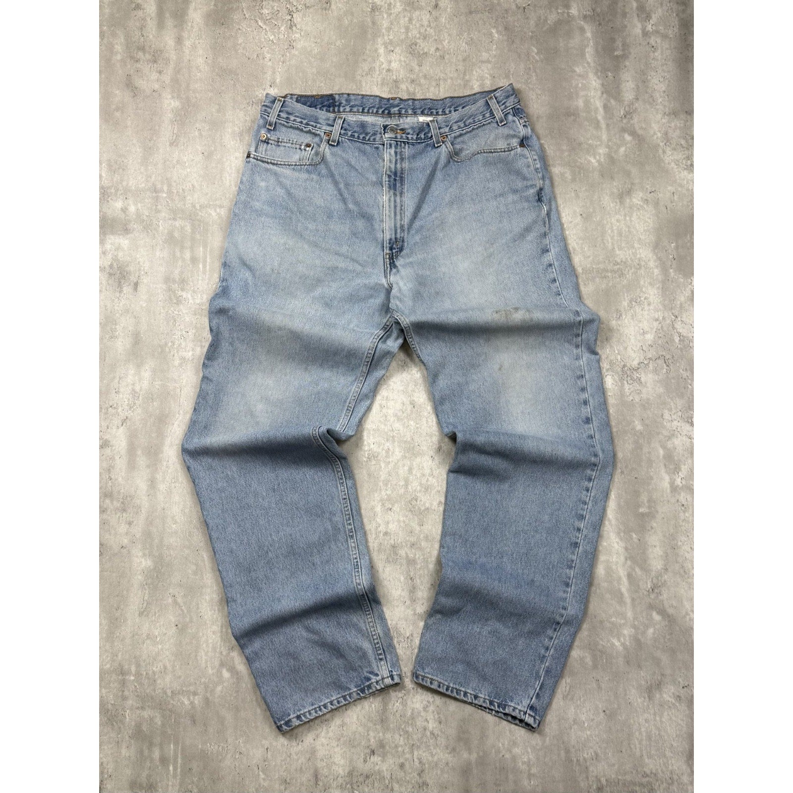 Vintage 90s Levis 550 Red Tab Relaxed Fit Light Wash Denim Pants Size 38