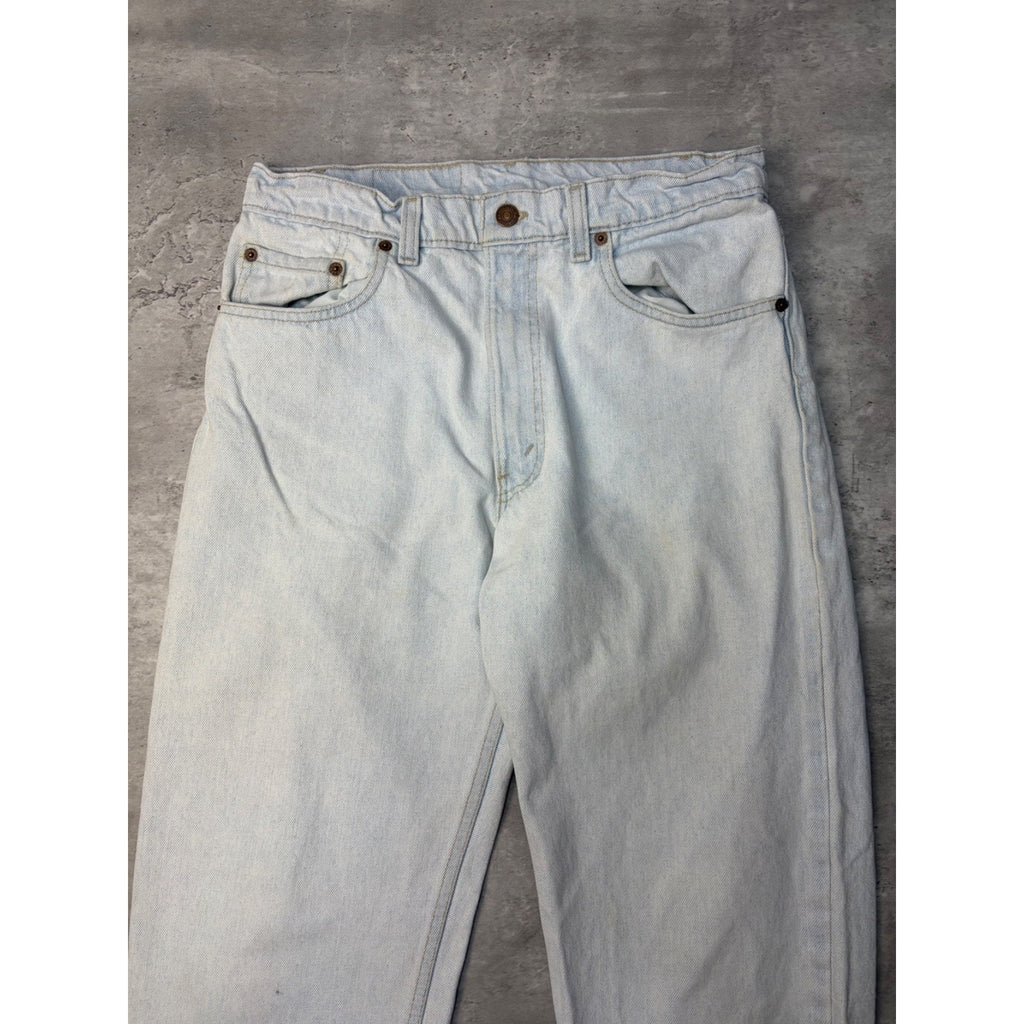 VTG 90s Levis 550 Red Tab Relaxed Fit Taper Leg Light Wash Denim Pants Size 31