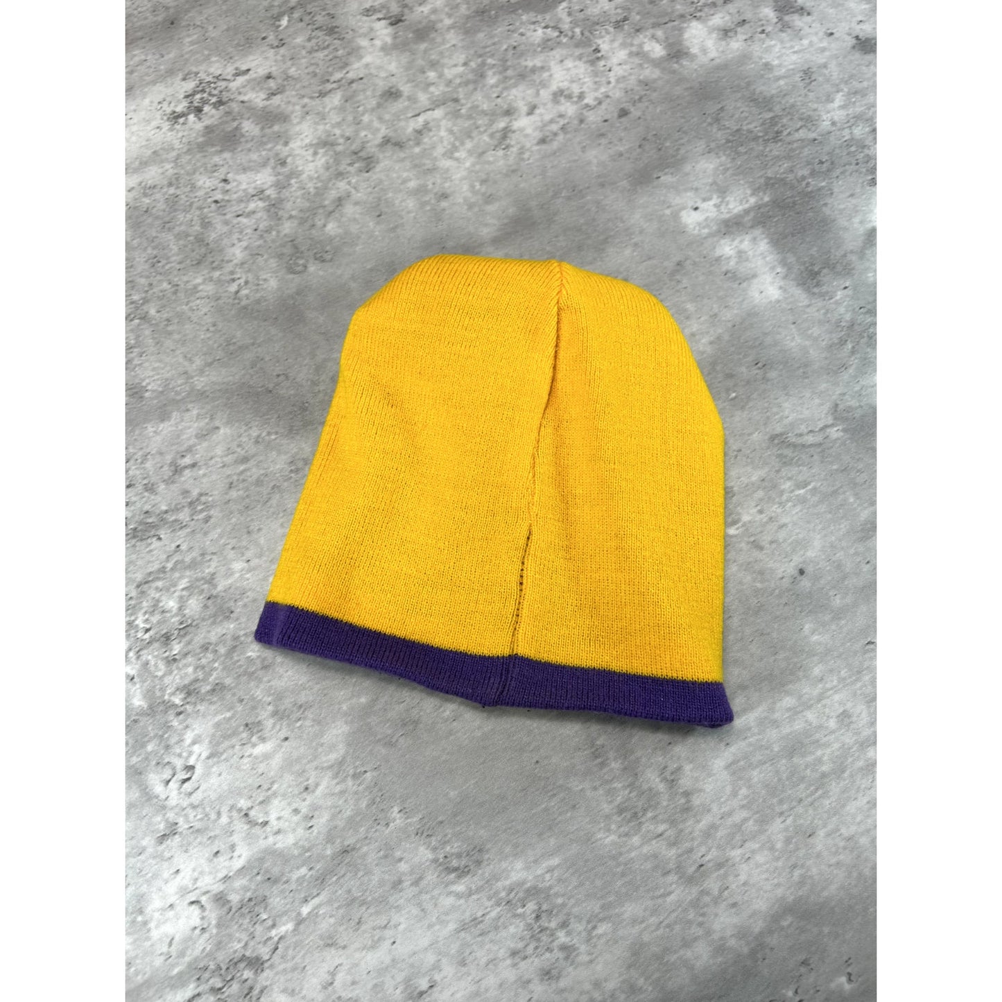 Vintage 90s Minnesota Vikings NFL Embroidered Spellout Beanie Hat OSFA Purple
