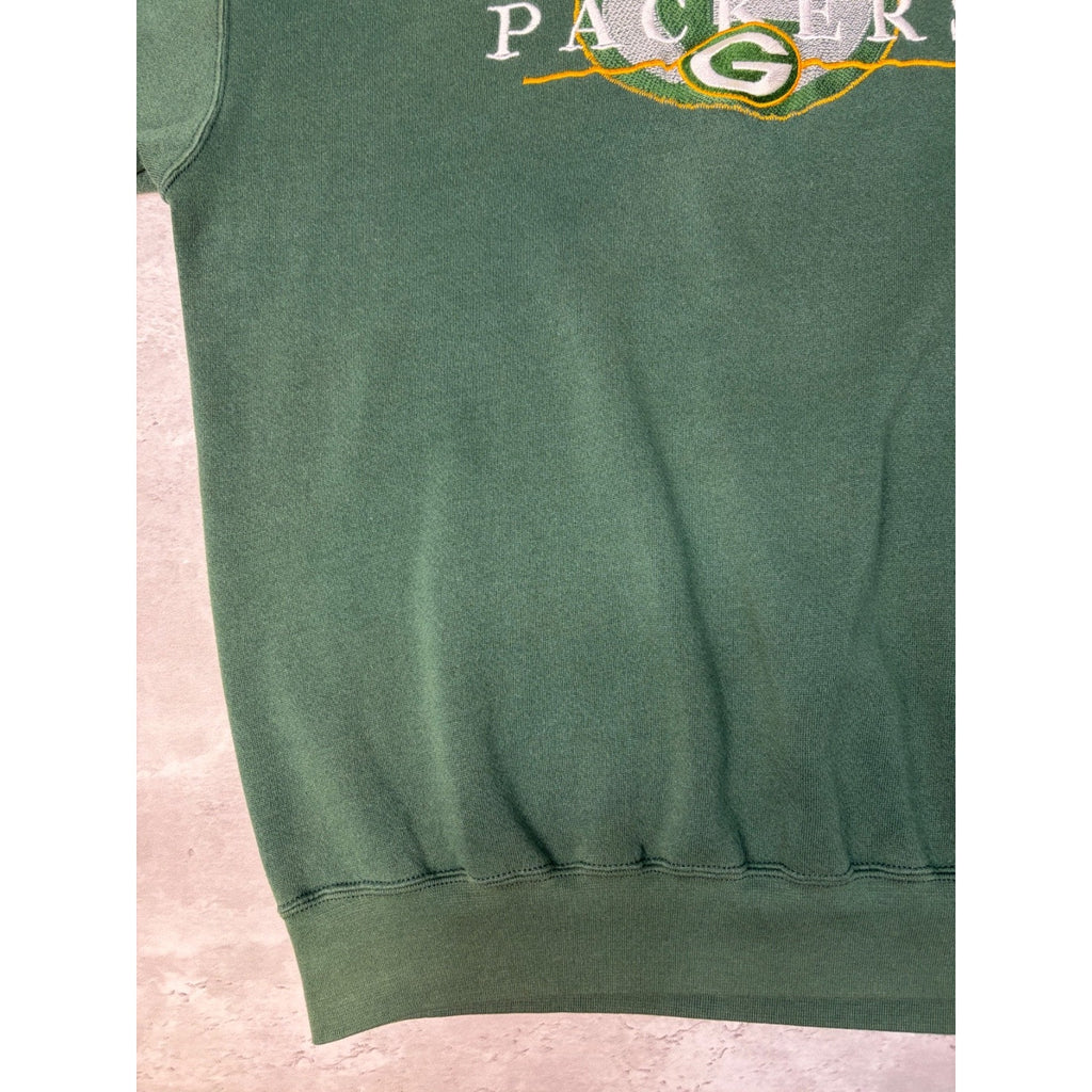 Vintage 90s Green Bay Packers NFL Embroidered Spellout Sweatshirt Size XL