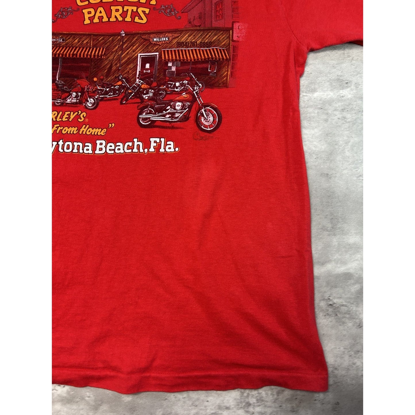 Vintage 1990 Daytona Bike Week Beach Graphic Long Sleeve T-Shirt Size Large