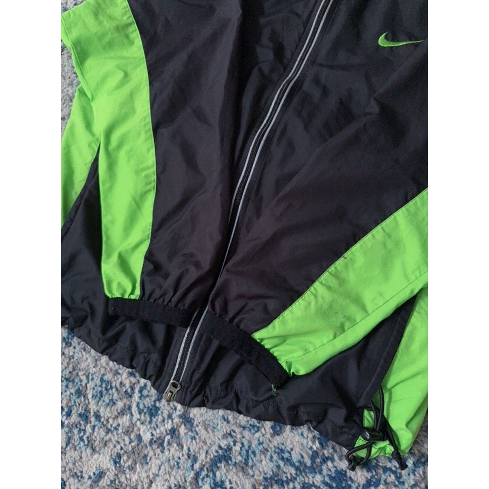 Vintage Nike Embroidered Mini Swoosh Full Zip Windbreaker Jacket Size Large