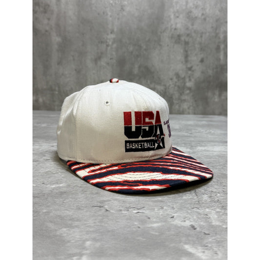 VTG 90s Magic Johnson #32 USA Olympics Dream Team Basketball Snapback Hat OSFA