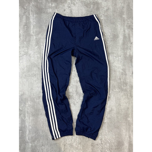 Vintage 90s Adidas Embroidered Logo Three Stripes Nylon Track Pants Size Small