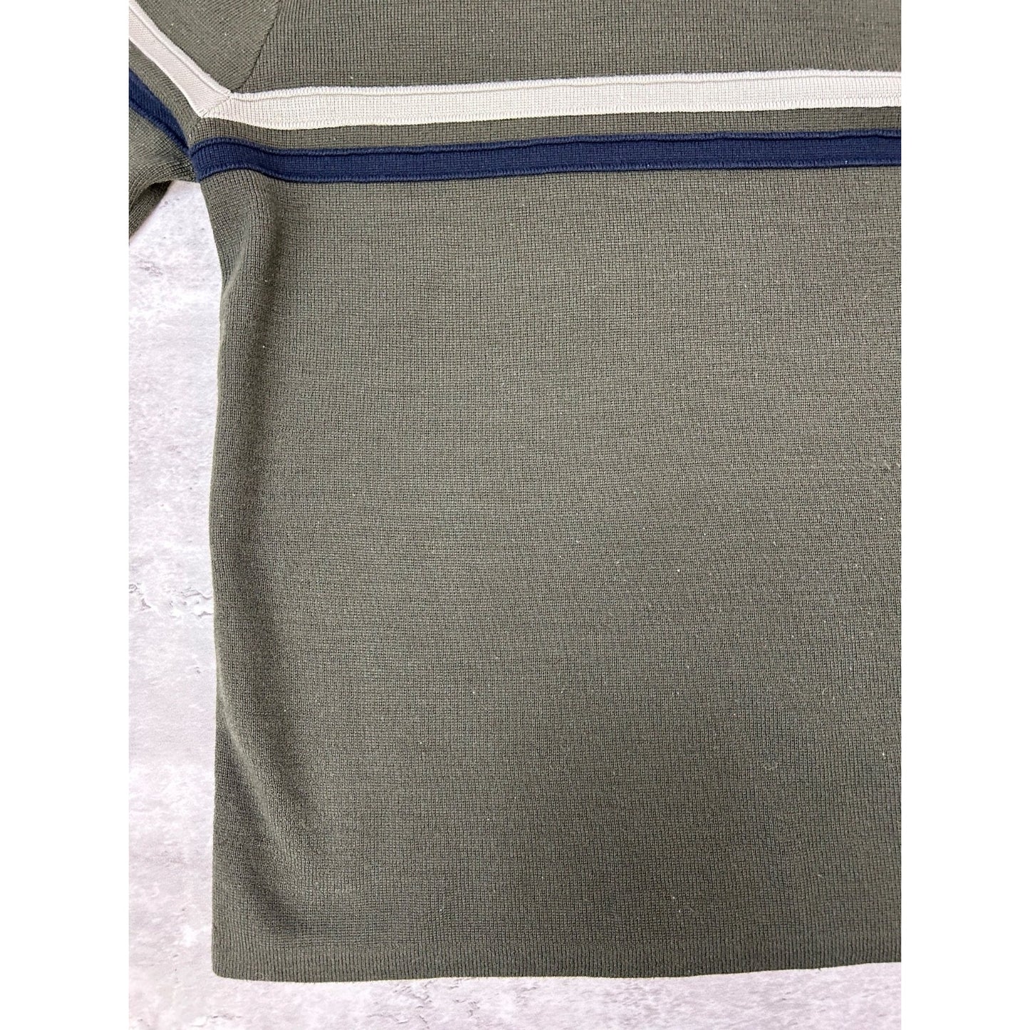 Vintage Union Bay Solid Striped Pullover Knit Sweater Size XL