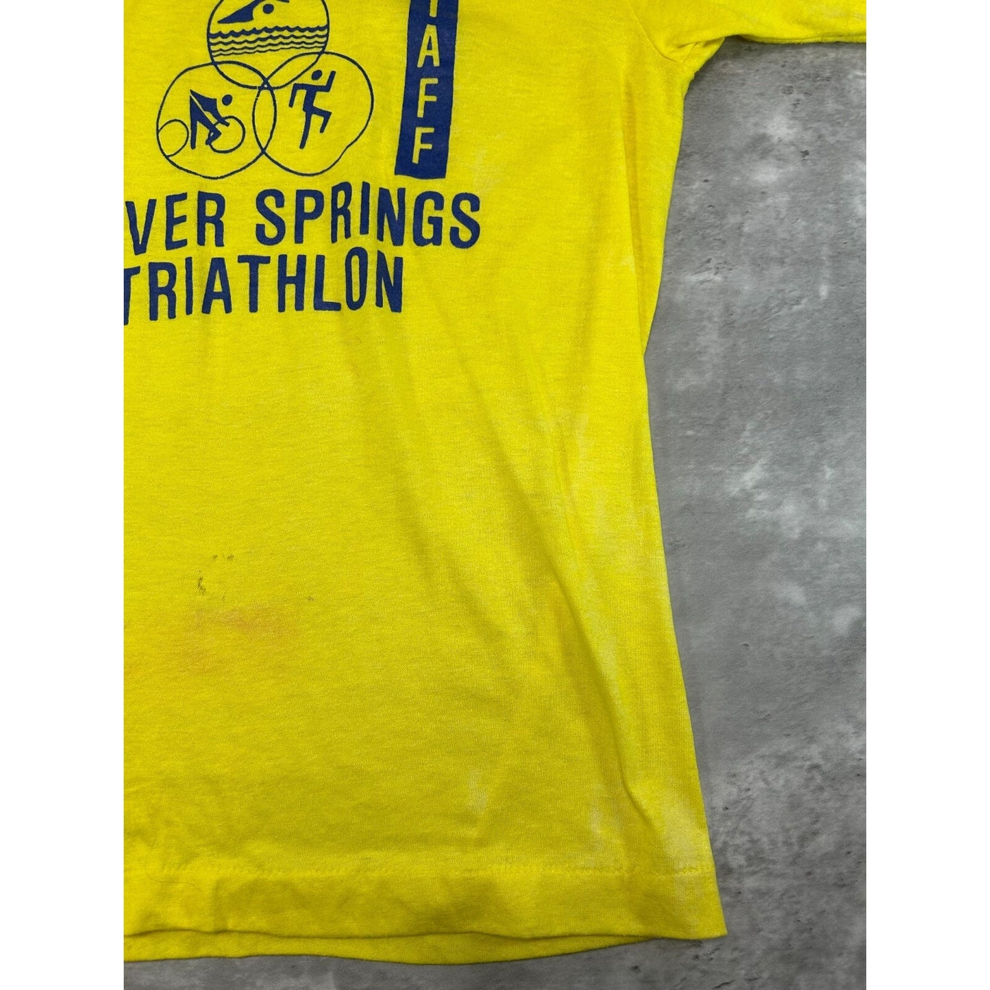 Vintage 1980s 4th Annual Silver Spring Triathlon Graphic T-Shirt Size Small