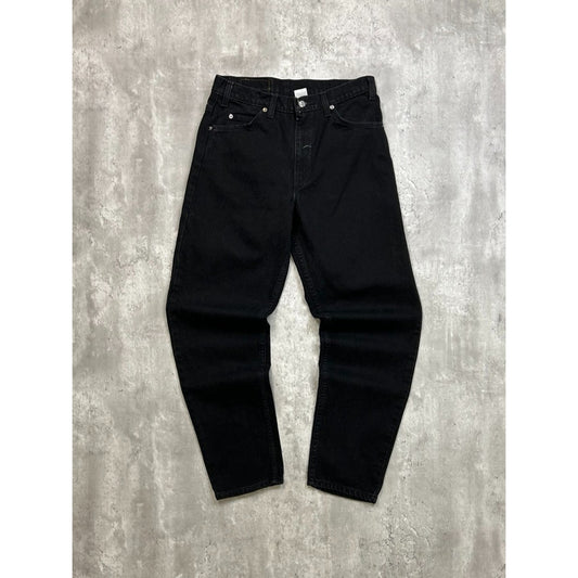 Vintage 90s Levis 550 Orange Tab Relaxed Fit Black Denim Pants Size 31