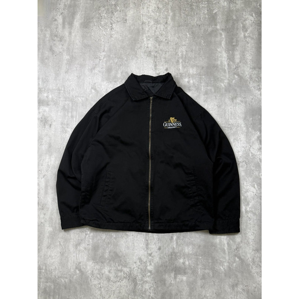 Vintage Guinness Embroidered Logo Collared Jacket Size XL