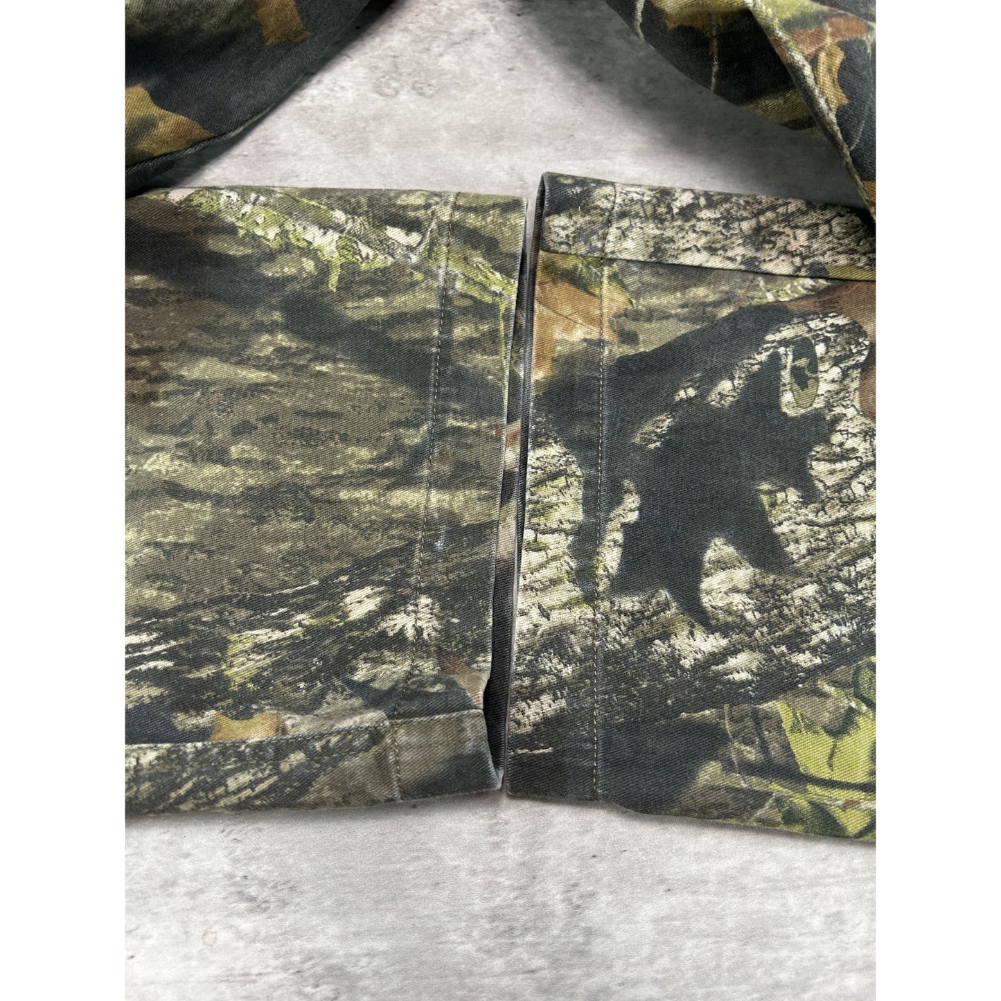 Vintage Mossy Oak Tree Camo Hunting Cargo Pants Size XL YOUTH Green/Brown