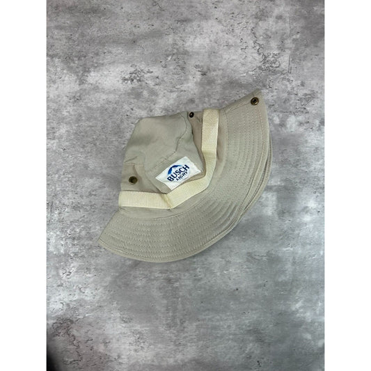 Vintage Busch Light Utility Beer Promo Bucket Hat OSFA Beige