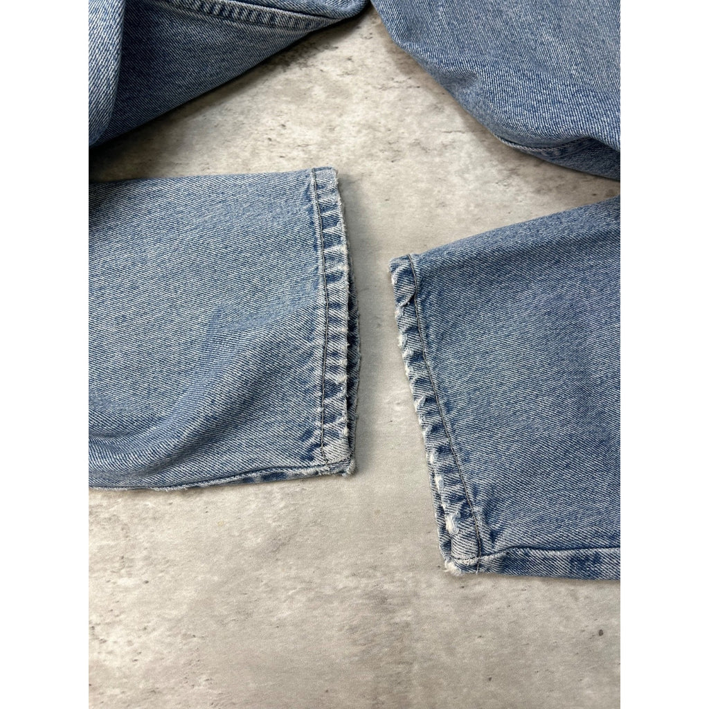 Vintage 90s Guess Jeans Medium Wash Baggy Fit Denim Pants Size 35