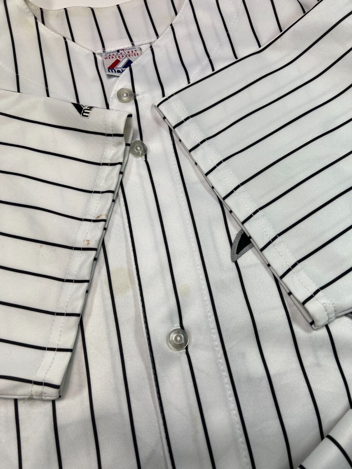 Vtg 90s Jon Garland #8 Chicago White Sox MLB Pinstripe Majestic Jersey Sz XL