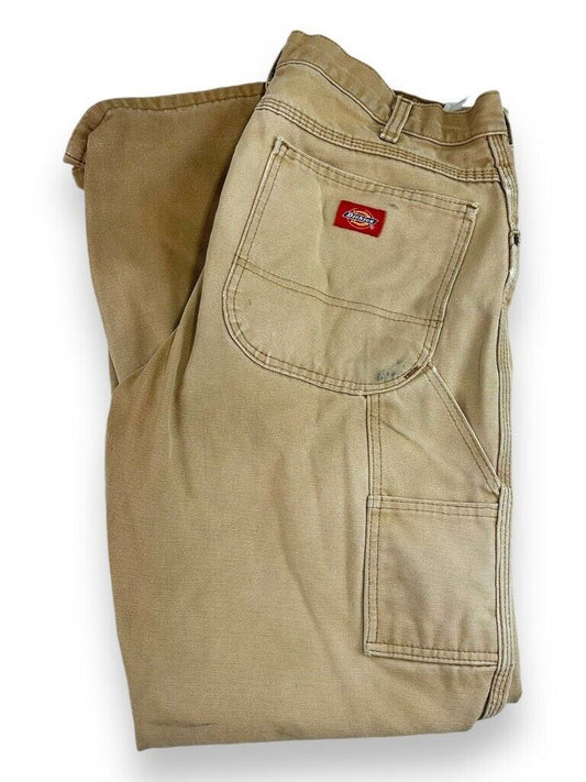 Vintage Dickies Canvas Work Wear Carpenter Pants Size 32W Beige