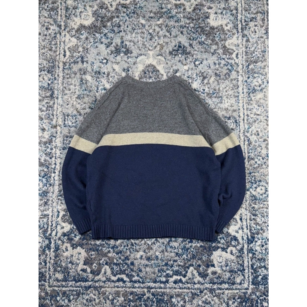 Vintage Basic Equipment Striped Crewneck Knit Sweater Size Large