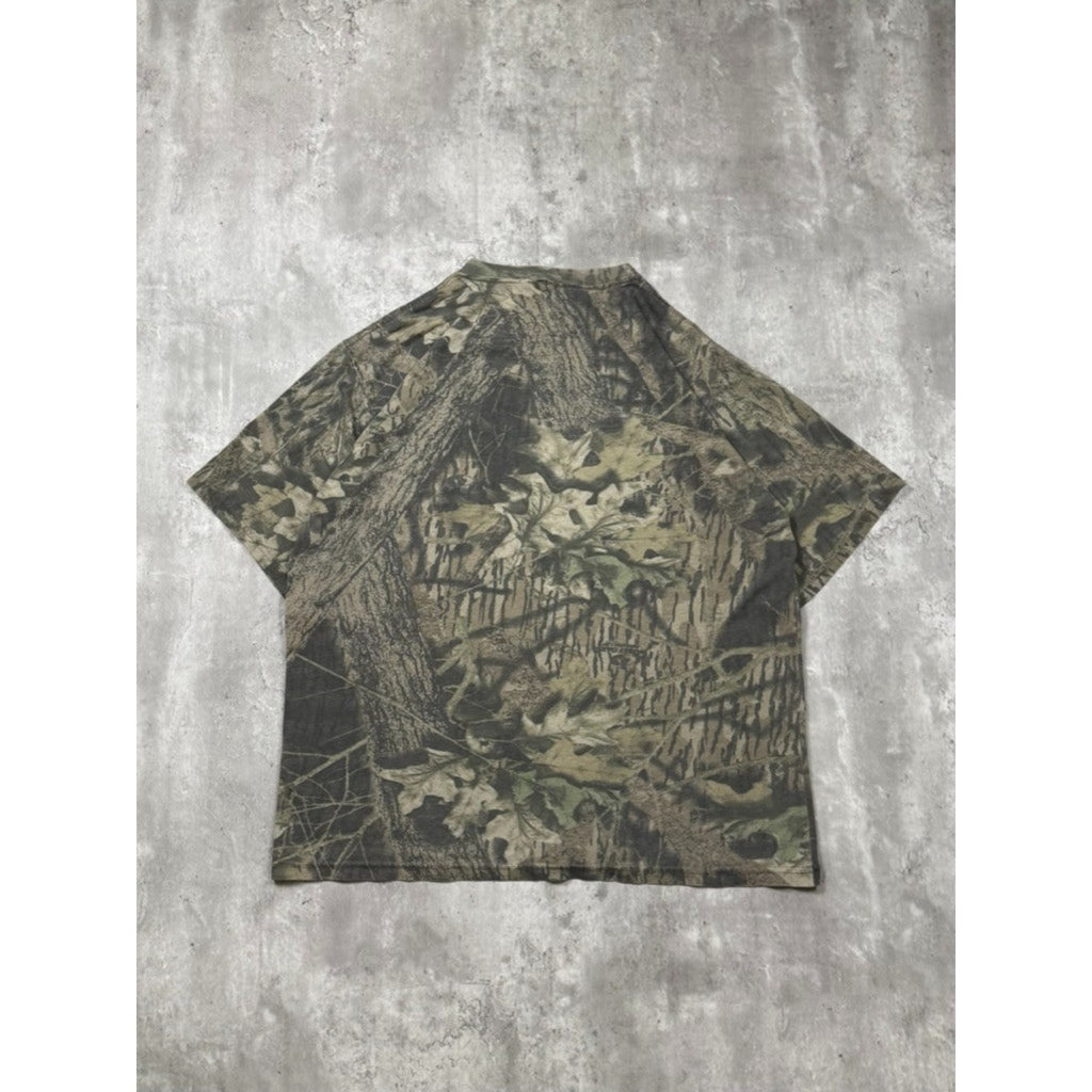 Vintage Mossy Oak Break Up Camo Hunting T-Shirt Size XL