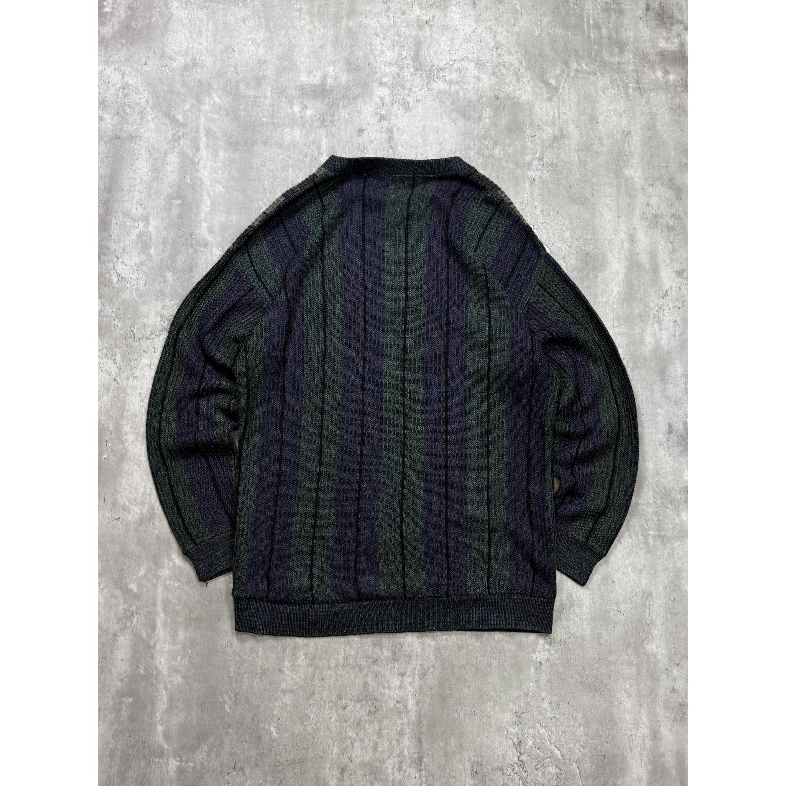 Vintage 90s Abstract Striped Pullover Knit Sweater Size Large
