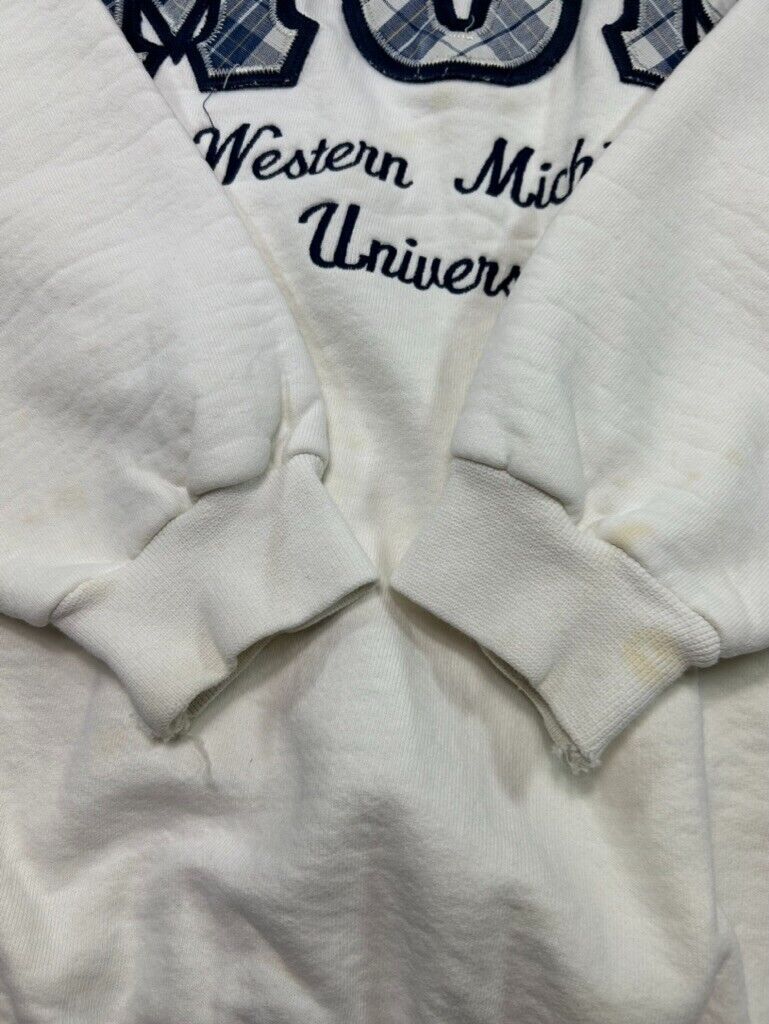 Vintage 90s Western Michigan University Mom NCAA Embroidered Sweatshirt Sz Large