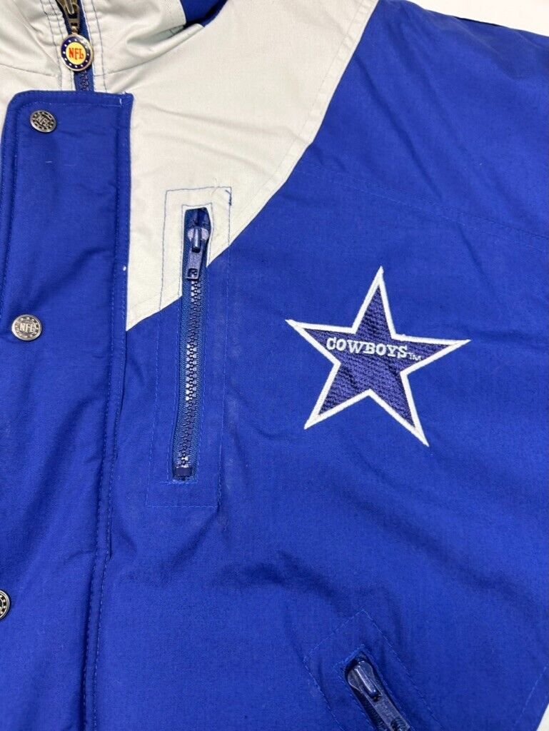 Vintage 90s Dallas Cowboys NFL Embroidered Insulated Full Zip Jacket Size XL