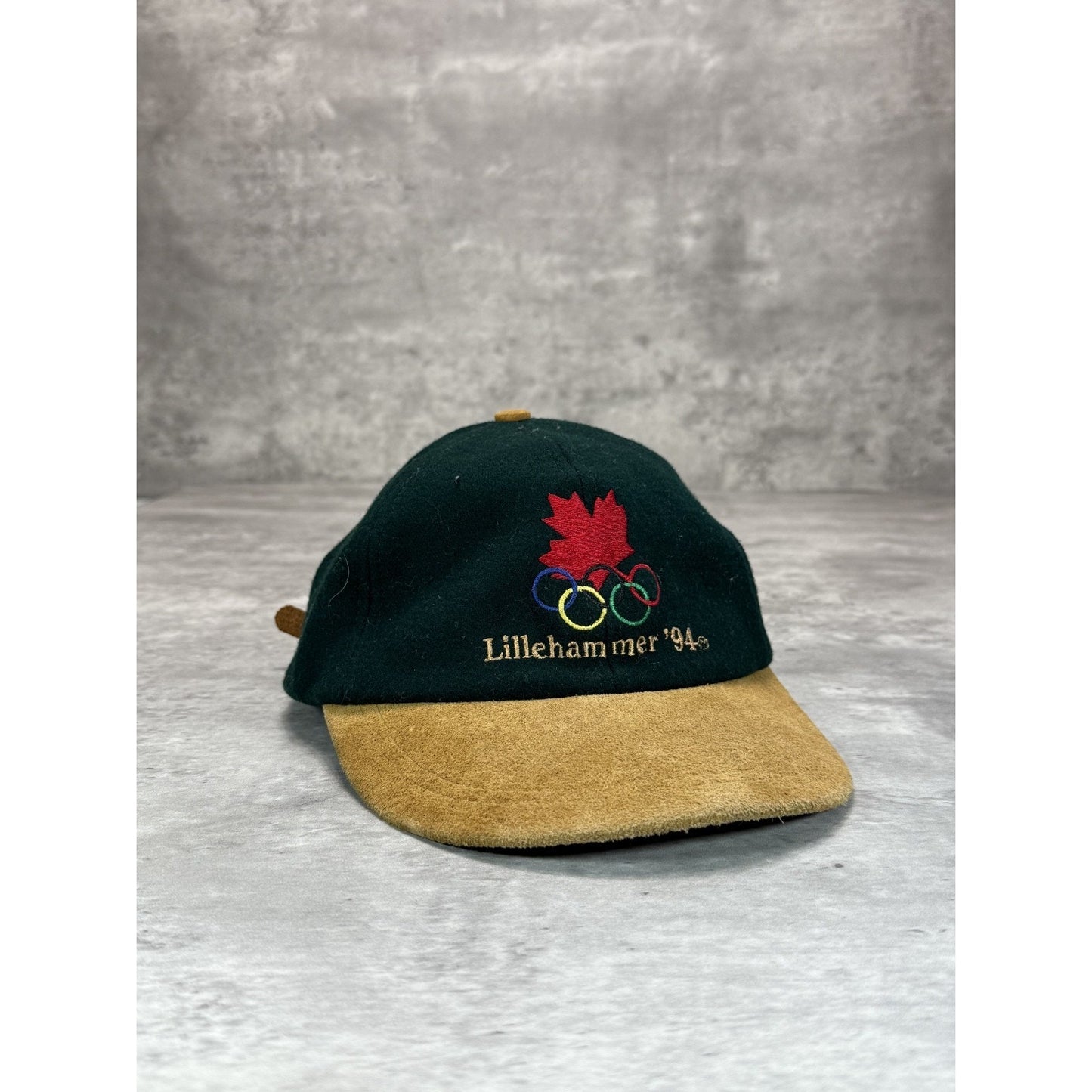 Vintage 1994 Lillehammer Canada Olympics Embroidered Logo Strapback Hat OSFA