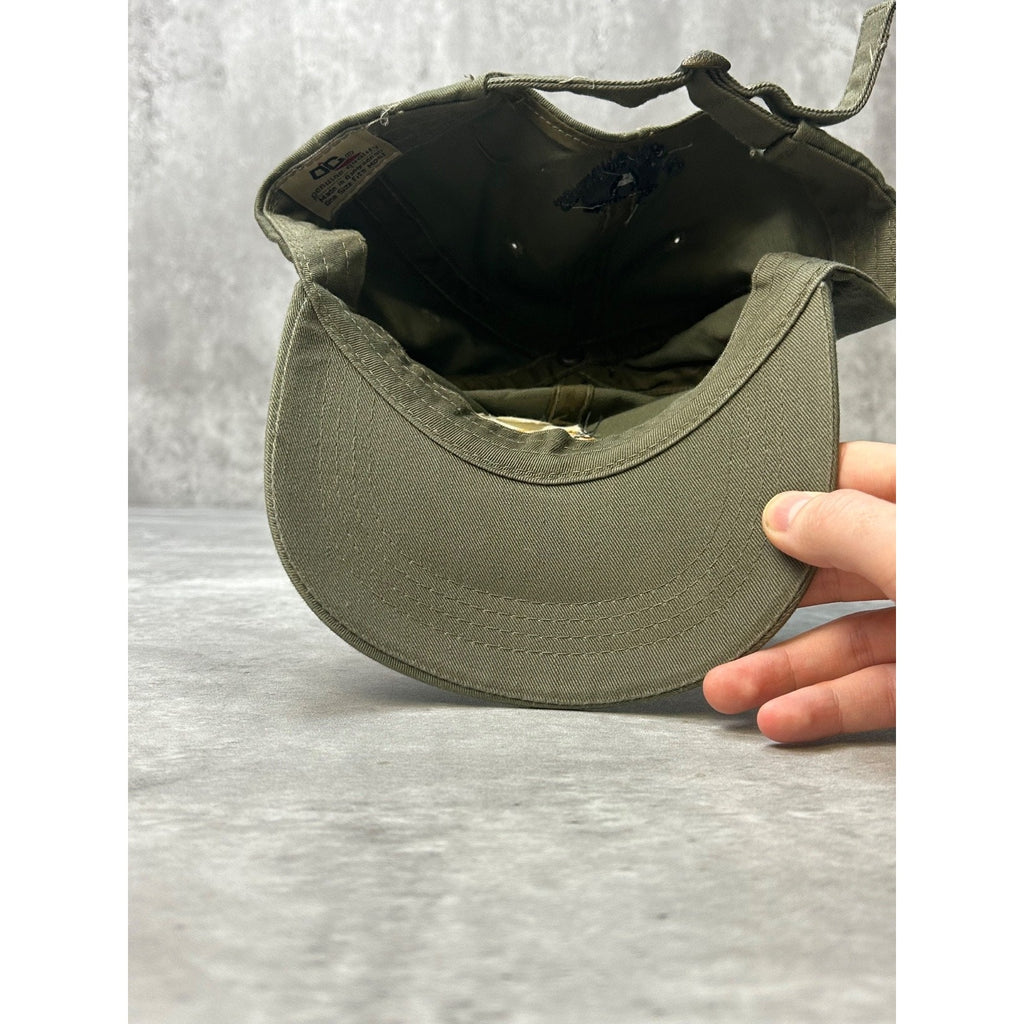 Vintage 90s Gary Wright Safaris Embroidered Spellout Strapback Hat OSFA