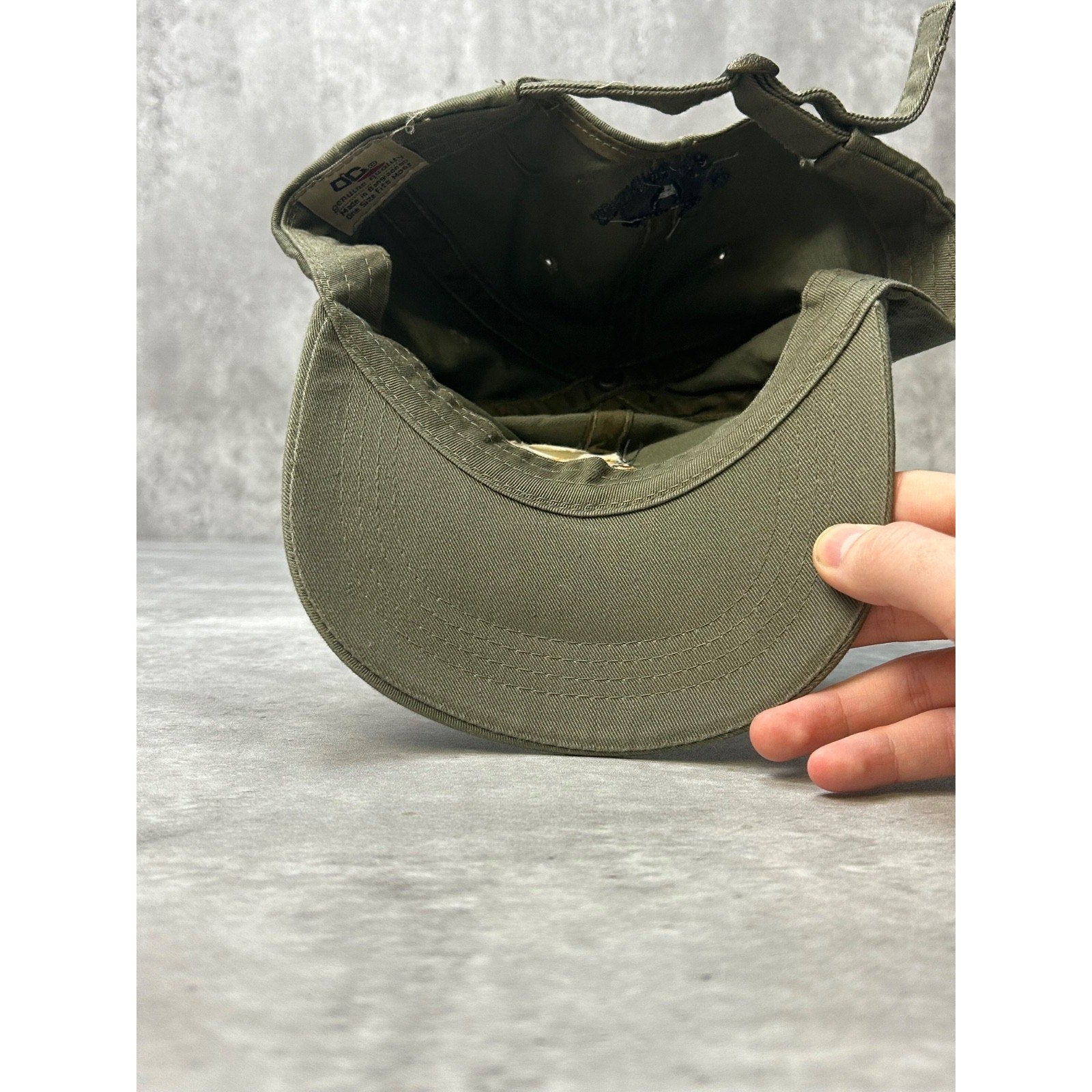 Vintage 90s Gary Wright Safaris Embroidered Spellout Strapback Hat OSFA