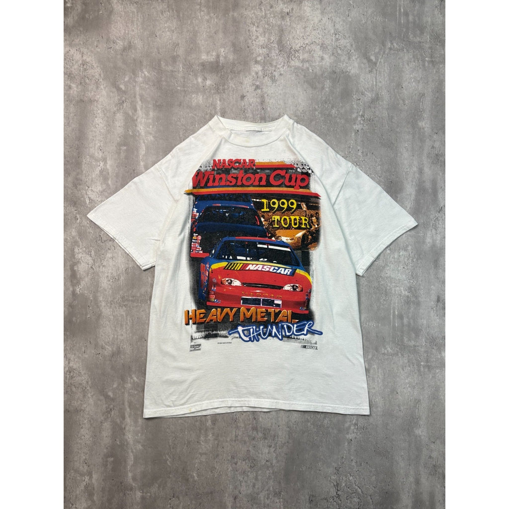 Vintage 1999 Nascar Winston Cup Tour Racing Schedule Graphic T-Shirt Size XL