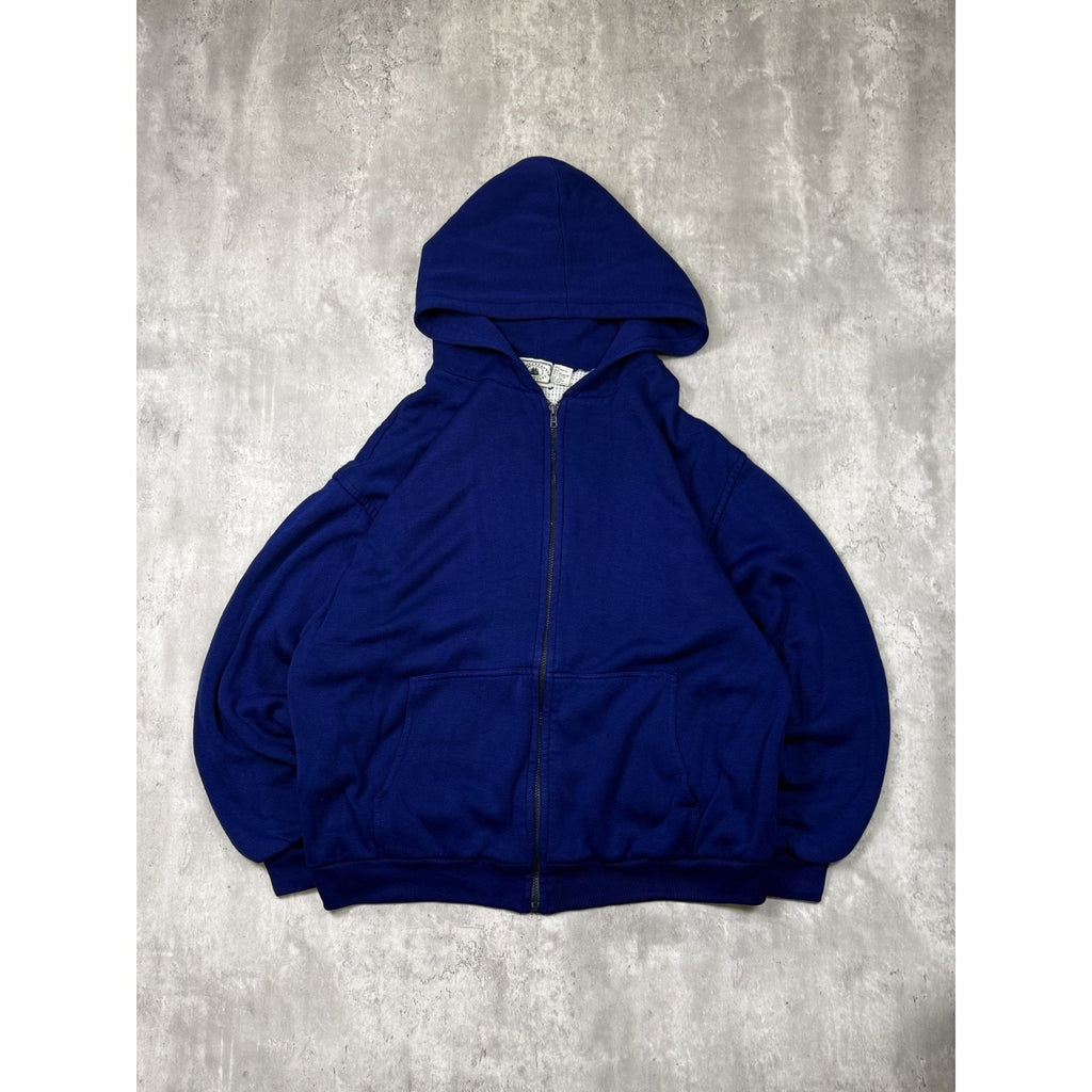 VTG 80s Grand Banks Outfitters Thermal Lined Full Zip Hooded Sweatshirt Size 2XL